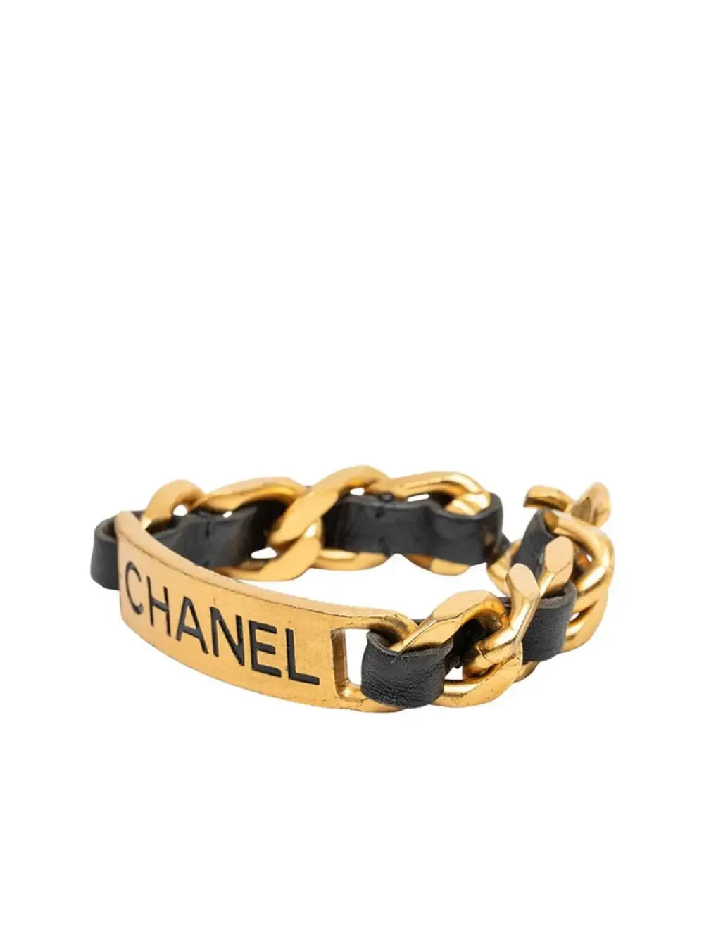 Chanel Vintage Bracelet Leather Black #343234C10B